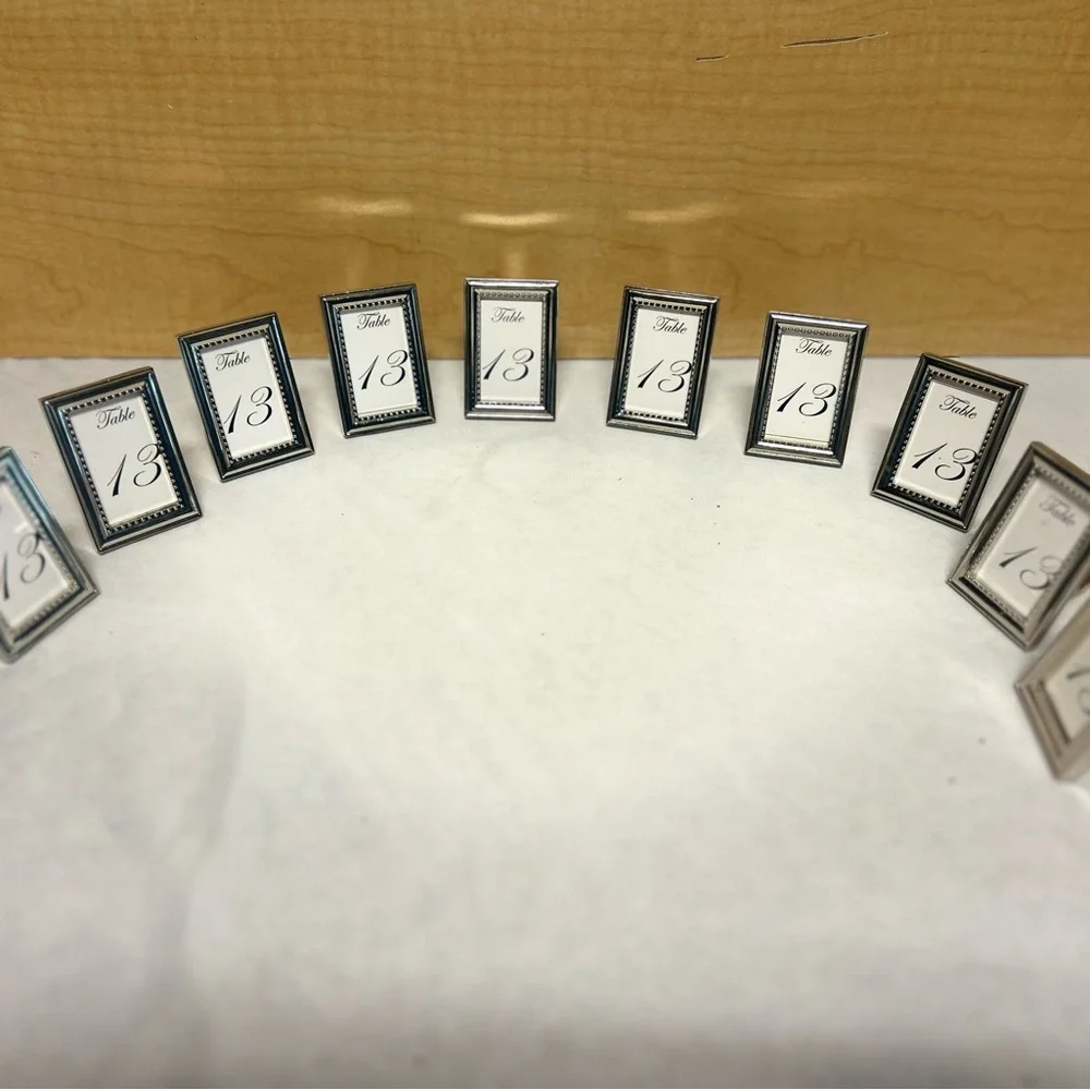 Wedding / Event /  Silver Table Number Frames Set